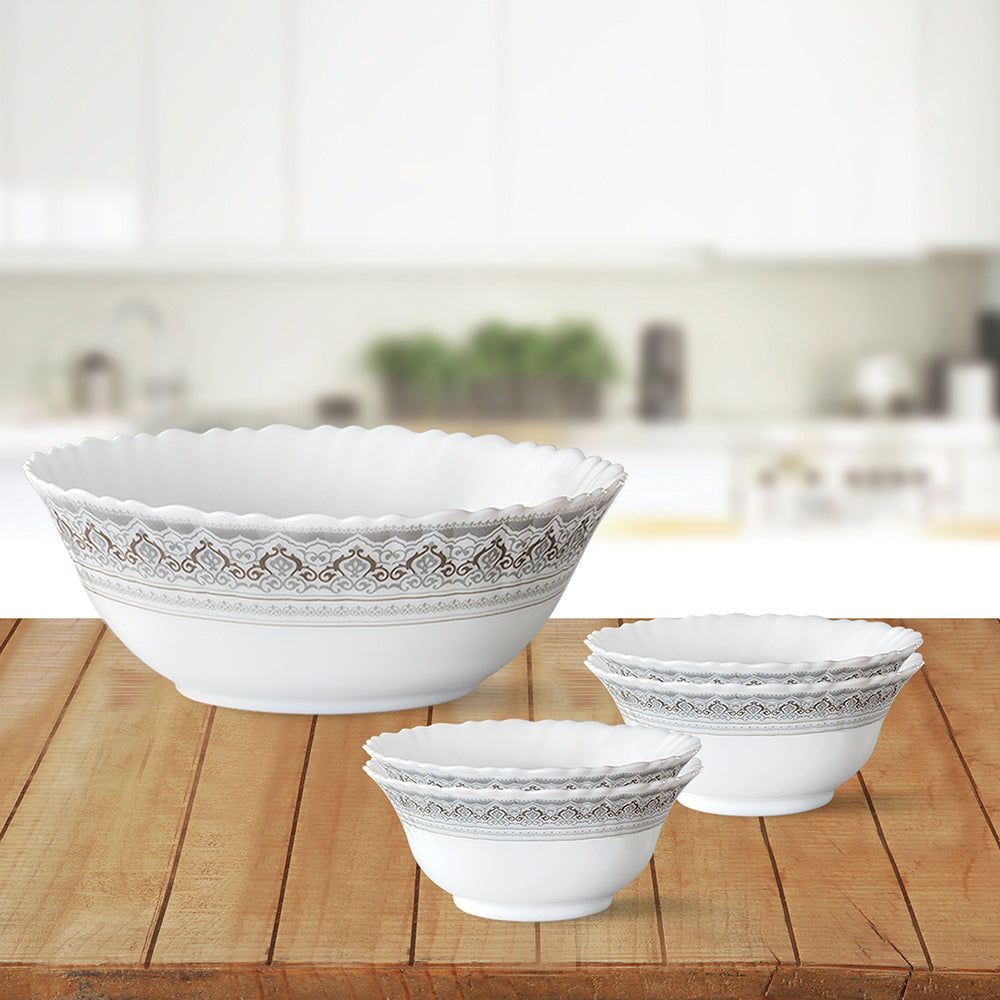 Larah by Borosil Classic Pudding Set, 5 pc