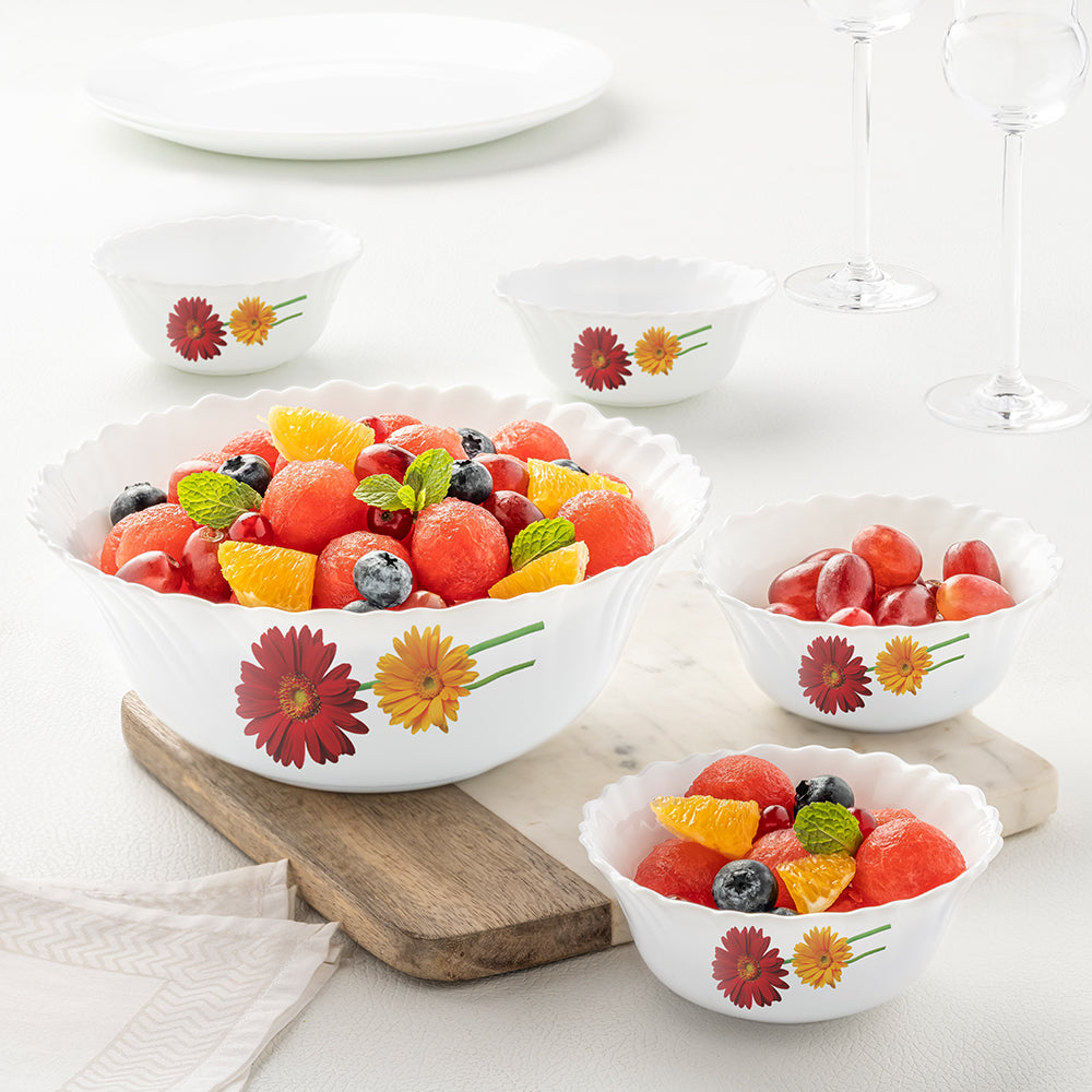 Larah by Borosil Zinnia Pudding Set, 5 pc (Mini)