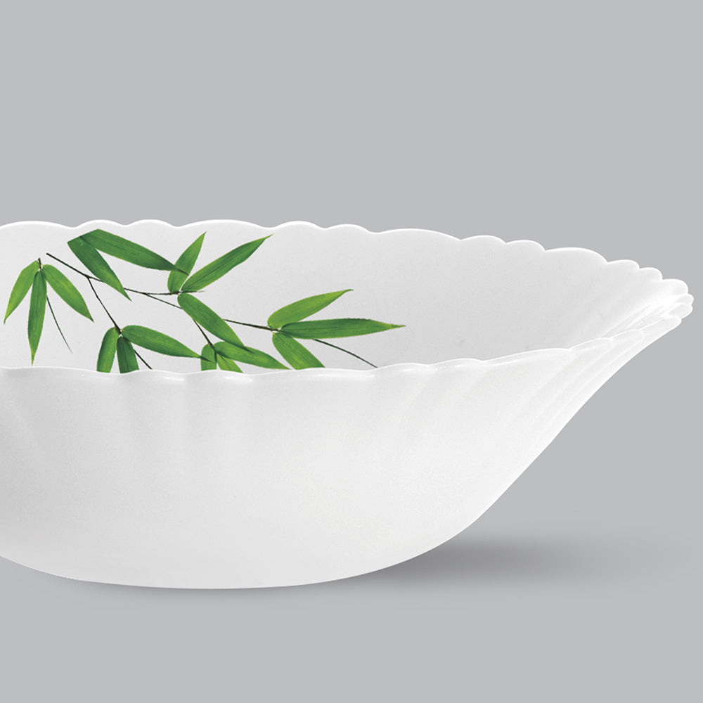 Larah by Borosil Bamboo Leaves Multipurpose Bowl, 4 pc Set