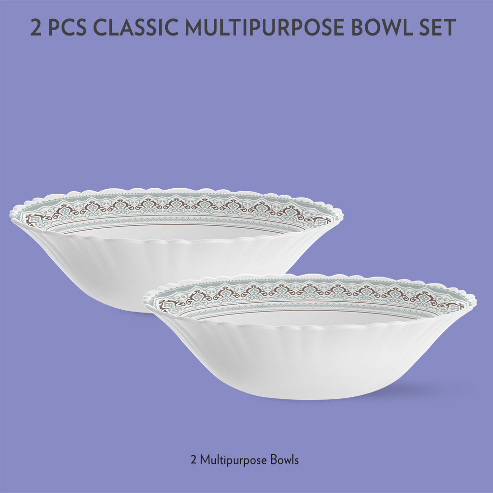 Larah by Borosil Classic Multipurpose Bowl, 2 pc Set