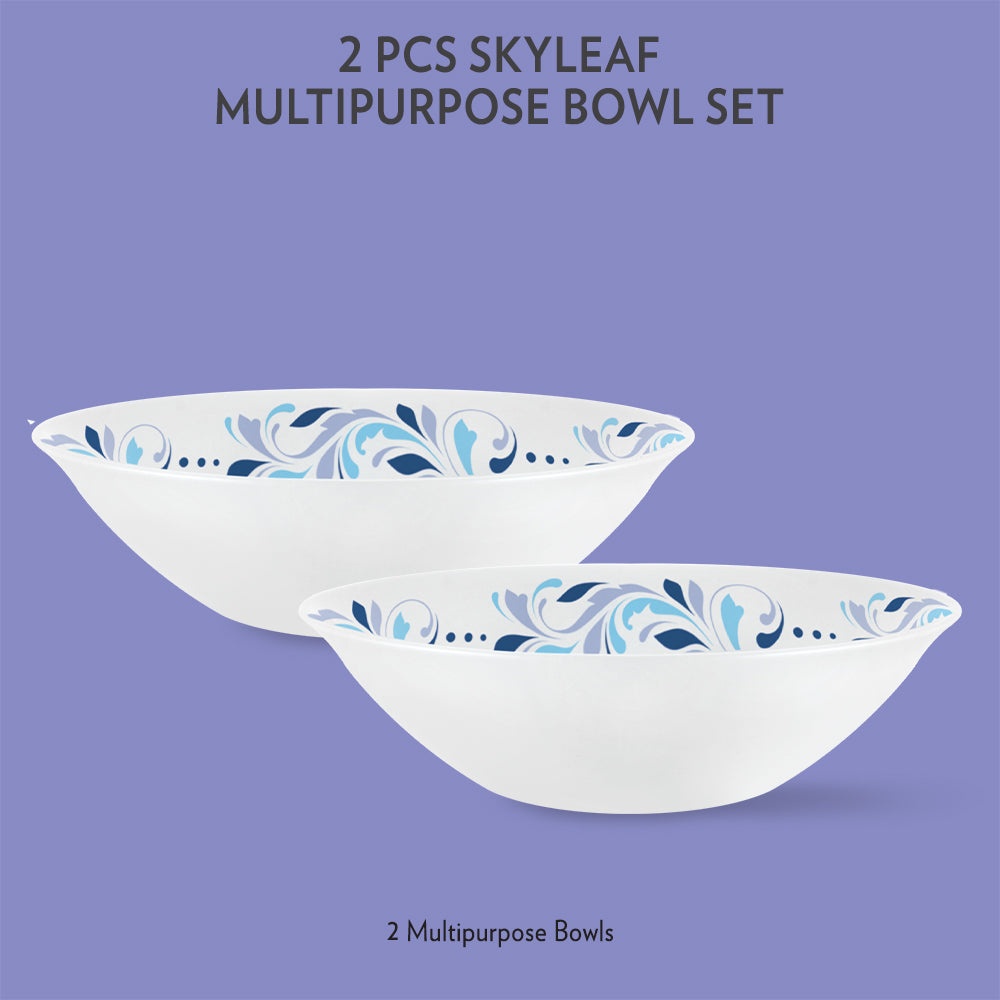 Larah by Borosil Skyleaf Multipurpose Bowl, 2 pc Set